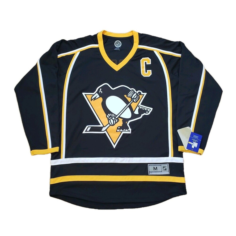 NWT Pittsburgh Penguins Sidney Crosby Sz Medium Mens Black NHL Licensed Jersey